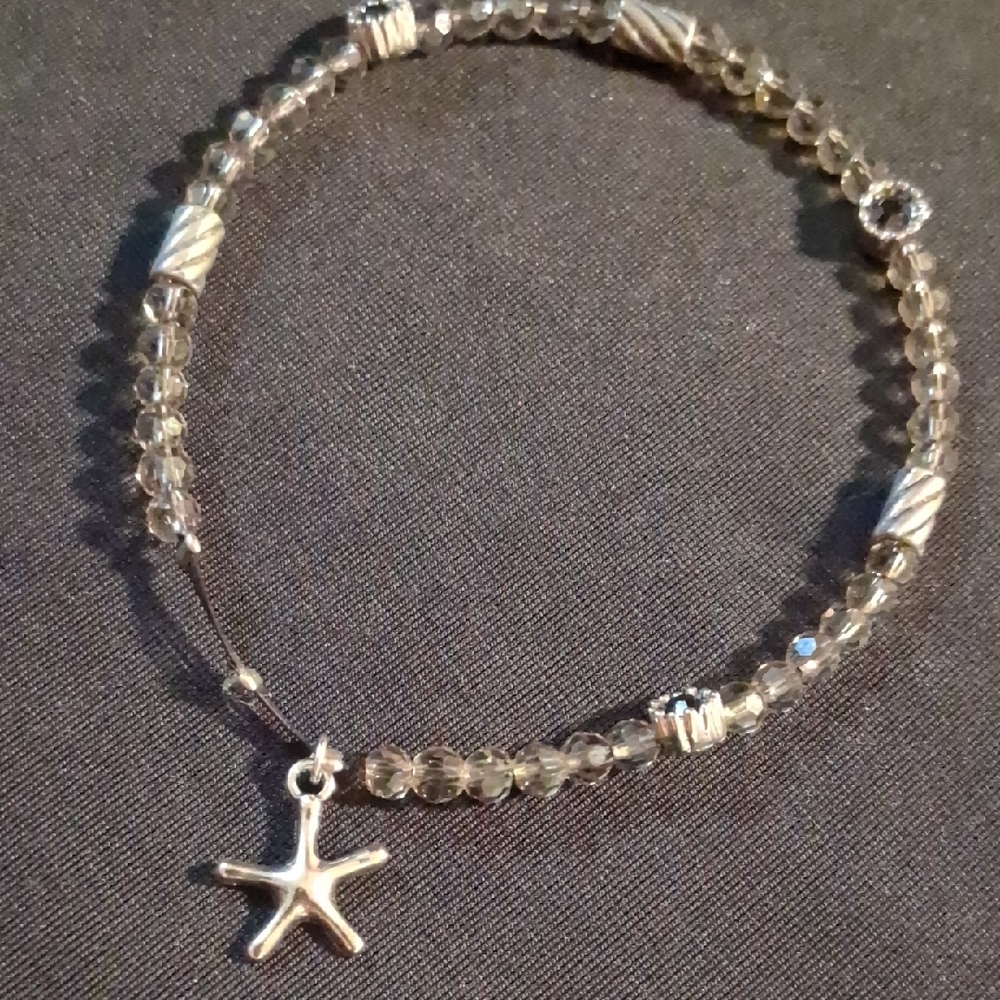 Elegant Silver Starfish Bracelet